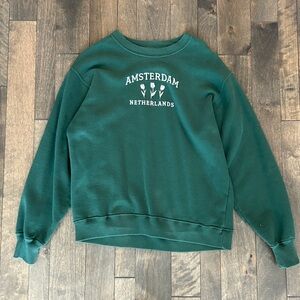 Hollister Dark Green Fleece Sweatshirt